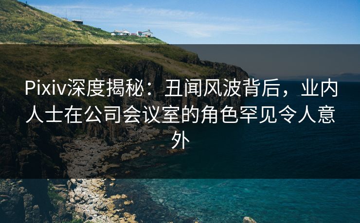 Pixiv深度揭秘：丑闻风波背后，业内人士在公司会议室的角色罕见令人意外