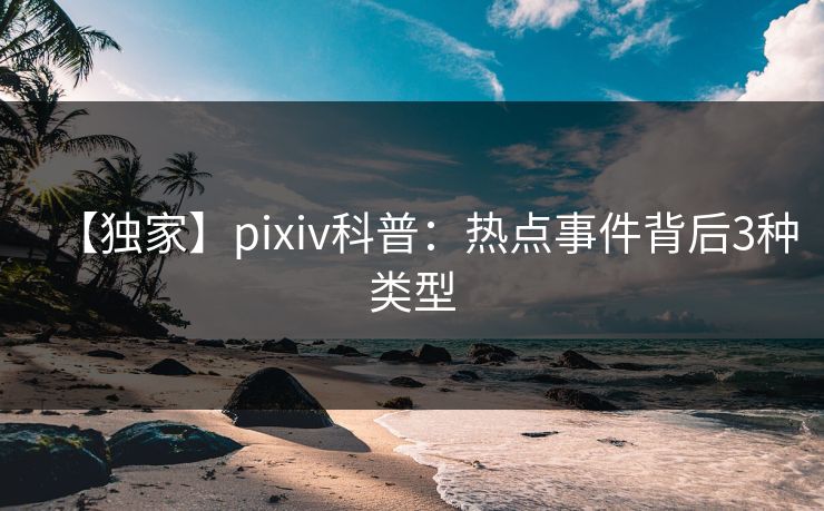 【独家】pixiv科普：热点事件背后3种类型